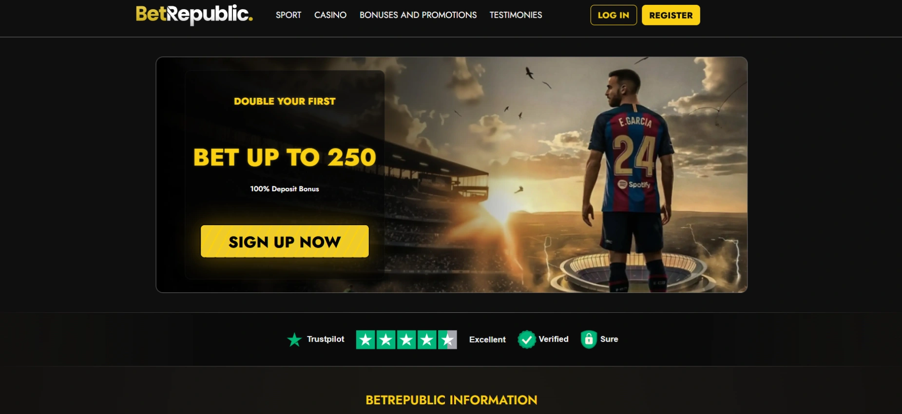 BetRepublic Casino Screen